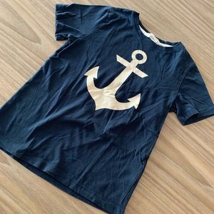🌺 H&M Boys Navy Anchor Tee 8-10